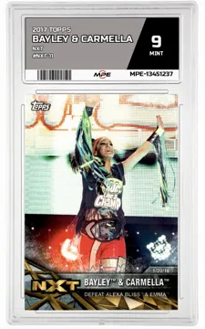 2017 TOPPS NXT #NXT-11 BAYLEY & CARMELLA MPE 9 MINT — graded card up for auction