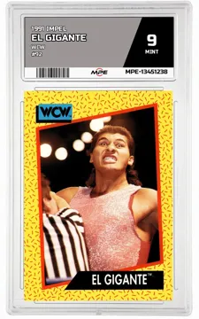 1991 IMPEL WCW #92 EL GIGANTE MPE 9 MINT — graded card up for auction