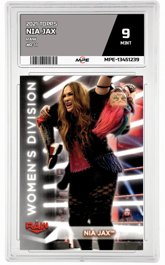 2021 TOPPS RAW #R-11 NIA JAX MPE 9 MINT — graded card auctioned from the MPE vault