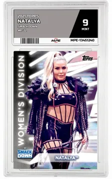 2021 TOPPS SMACKDOWN #R-22 NATALYA MPE 9 MINT — graded card up for auction