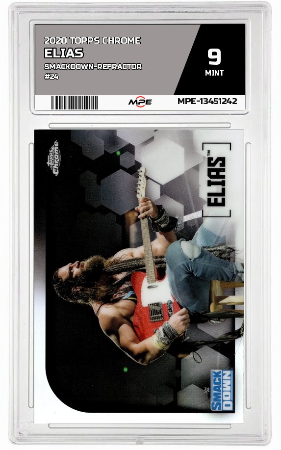 2020 TOPPS CHROME SMACKDOWN-REFRACTOR #24 ELIAS MPE 9 MINT — graded card auctioned from the MPE vault
