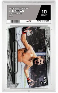 2026 TOPPS CHROME UFC-REFRACTOR #189 IBO ASLAN MPE 10 GEM/MT — graded card up for auction