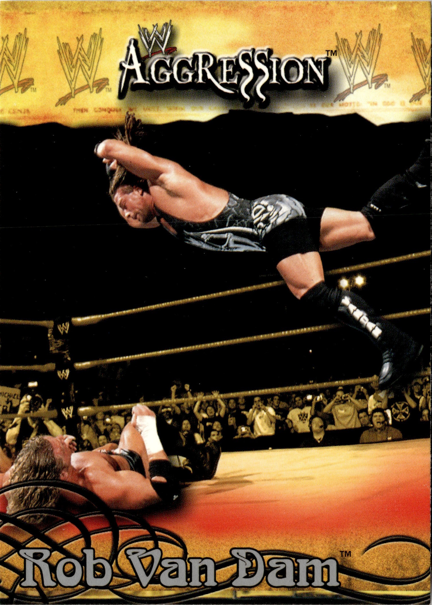 2003 Fleer WWE Aggression Rob Van Dam graded slab