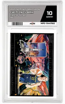 2025 CAITLIN CLARK CHRON STATE OF THE ART #86 CAITLIN CLARK MPE 10 GEM/MT — graded card up for auction