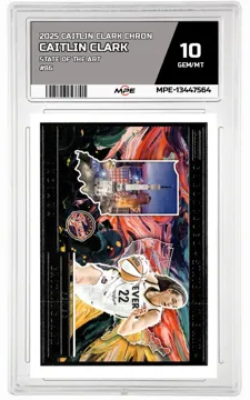 2025 CAITLIN CLARK CHRON STATE OF THE ART #86 CAITLIN CLARK MPE 10 GEM/MT — graded card up for auction