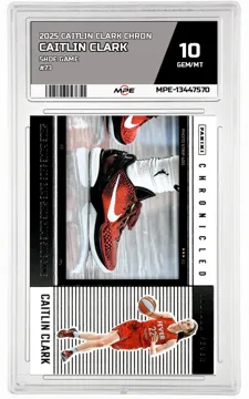 2025 CAITLIN CLARK CHRON SHOE GAME #73 CAITLIN CLARK MPE 10 GEM/MT — graded card up for auction