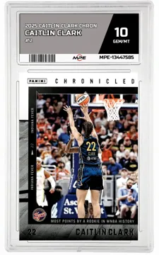 2025 CAITLIN CLARK CHRON #12 CAITLIN CLARK MPE 10 GEM/MT — graded card up for auction