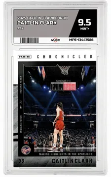 2025 CAITLIN CLARK CHRON #42 CAITLIN CLARK MPE 9.5 MINT+ — graded card up for auction