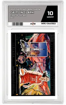 2025 CAITLIN CLARK CHRON STATE OF THE ART #85 CAITLIN CLARK MPE 10 GEM/MT — graded card up for auction