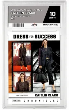 2025 CAITLIN CLARK CHRON DRESS FOR SUCCESS #62 CAITLIN CLARK MPE 10 GEM/MT — graded card up for auction