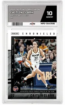 2025 CAITLIN CLARK CHRON DRESS FOR SUCCESS #19 CAITLIN CLARK MPE 10 GEM/MT — graded card up for auction