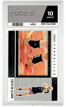 2025 CAITLIN CLARK CHRON #77 CAITLIN CLARK MPE 10 GEM/MT — graded card up for auction