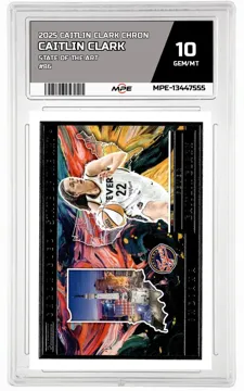2025 CAITLIN CLARK CHRON STATE OF THE ART #86 CAITLIN CLARK MPE 10 GEM/MT — graded card up for auction