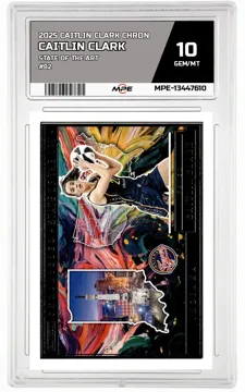 2025 CAITLIN CLARK CHRON STATE OF THE ART #82 CAITLIN CLARK MPE 10 GEM/MT — graded card up for auction