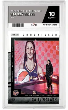 2025 CAITLIN CLARK CHRON #41 CAITLIN CLARK MPE 10 GEM/MT — graded card up for auction