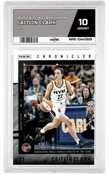 2025 CAITLIN CLARK CHRON #19 CAITLIN CLARK MPE 10 GEM/MT — graded card up for auction