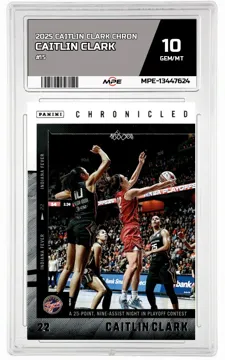 2025 CAITLIN CLARK CHRON #15 CAITLIN CLARK MPE 10 GEM/MT — graded card up for auction