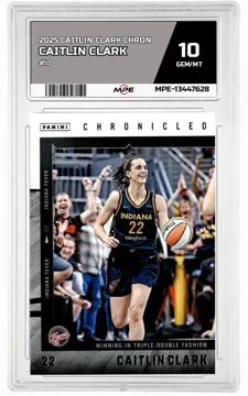2025 CAITLIN CLARK CHRON #10 CAITLIN CLARK MPE 10 GEM/MT — graded card up for auction