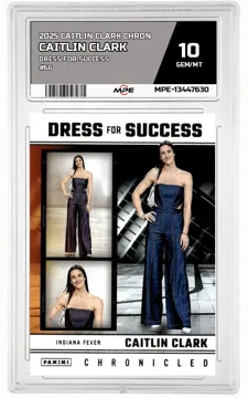 2025 CAITLIN CLARK CHRON DRESS FOR SUCCESS #66 CAITLIN CLARK MPE 10 GEM/MT — graded card up for auction