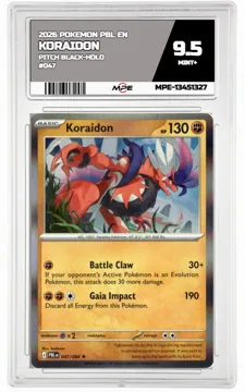 2026 POKEMON PBL EN Pitch Black-HOLO #047 KORAIDON MPE 9.5 MINT+ — graded card up for auction