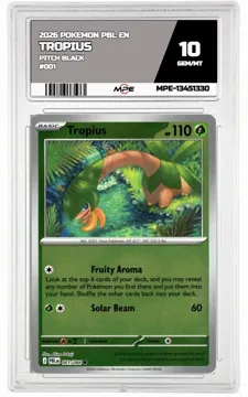 2026 POKEMON PBL EN Pitch Black #001 Tropius MPE 10 GEM/MT — graded card up for auction