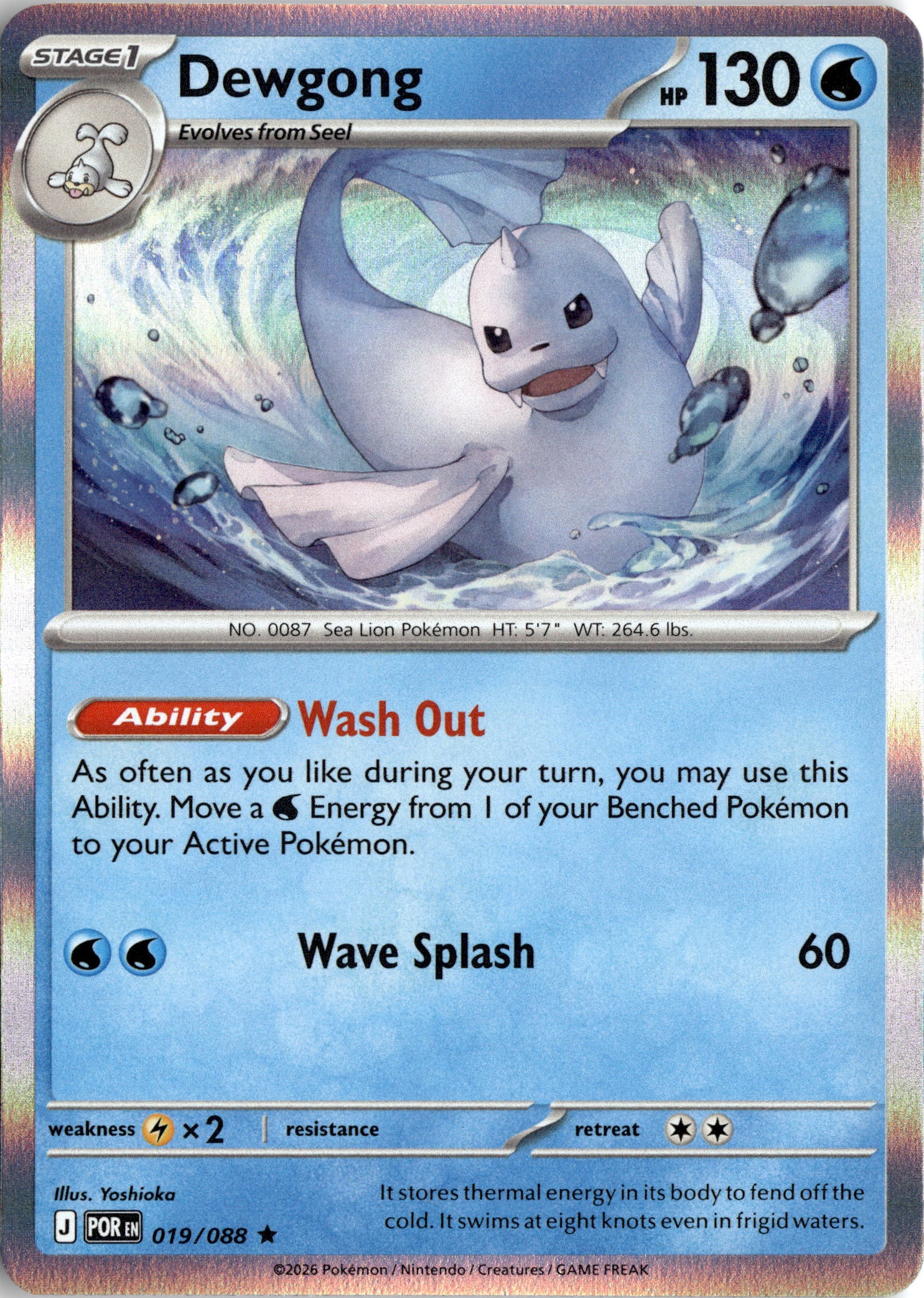 2026 Pokemon Por En Dewgong graded slab