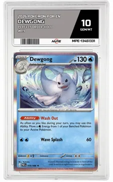 2026 POKEMON POR EN Perfect Order-HOLO #019 DEWGONG MPE 10 GEM/MT — graded card up for auction