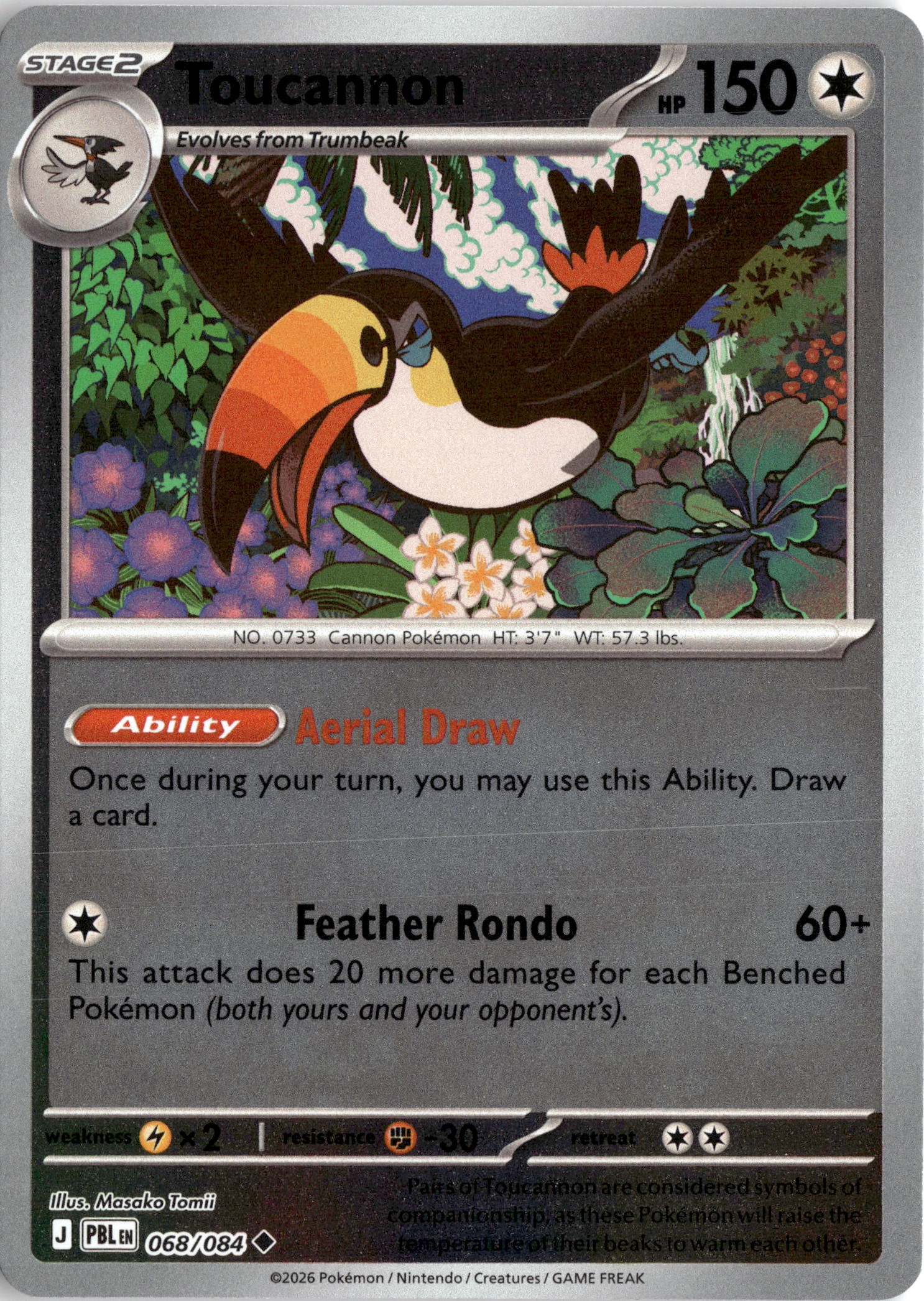 2026 Pokemon Pbl En Toucannon graded slab