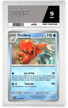 2026 POKEMON CRI EN Chaos Rising #017 Octillery MPE 9 MINT — graded card up for auction