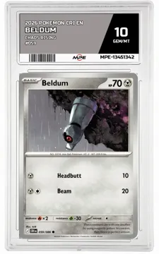 2026 POKEMON CRI EN Chaos Rising #059 BELDUM MPE 10 GEM/MT — graded card up for auction
