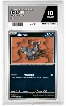 2026 POKEMON POR EN Perfect Order #051 Skorupi MPE 10 GEM/MT — graded card up for auction