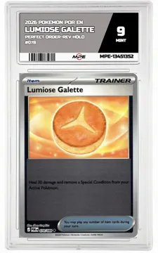 2026 POKEMON POR EN Perfect Order-REV HOLO #078 Lumiose Galette MPE 9 MINT — graded card up for auction