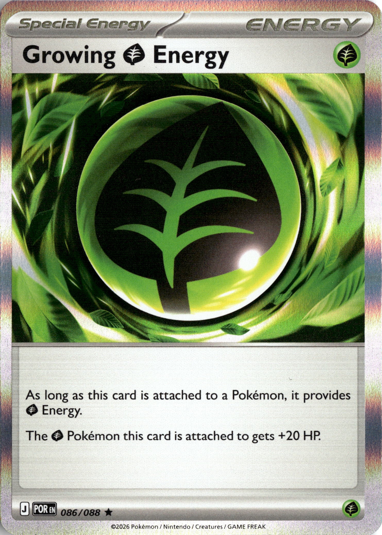 2026 Pokemon Por En Growing Energy graded slab