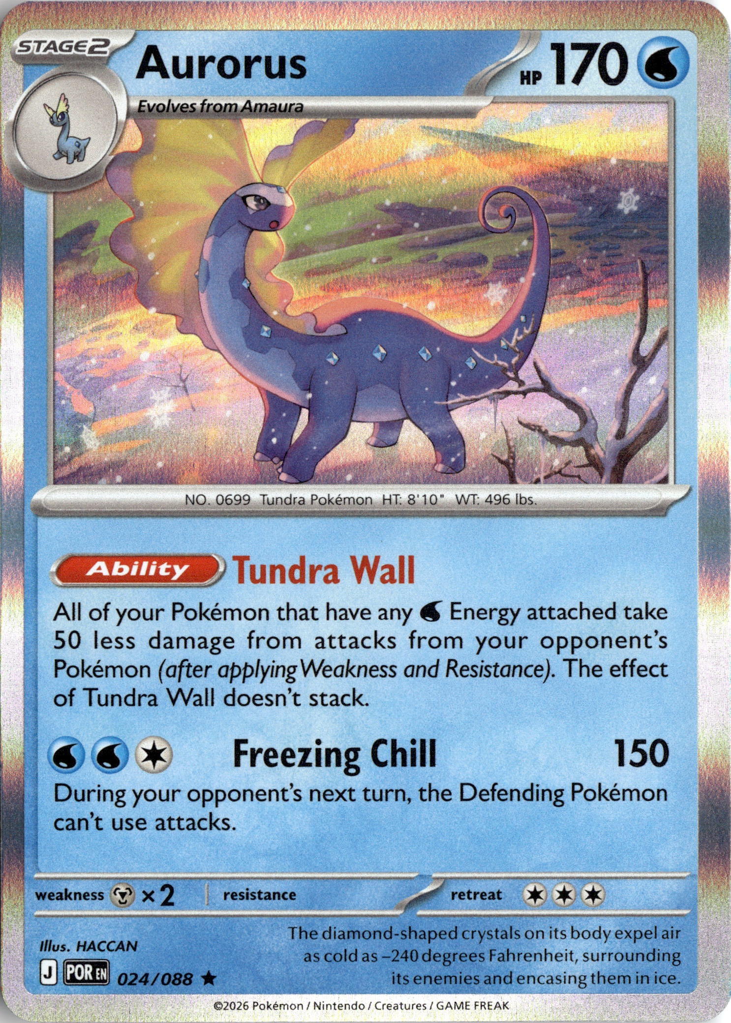 2026 Pokemon Por En Aurorus graded slab