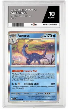 2026 POKEMON POR EN Perfect Order-HOLO #024 Aurorus MPE 10 GEM/MT — graded card up for auction