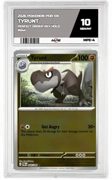 2026 POKEMON POR EN Perfect Order-REV HOLO #044 Tyrunt MPE 10 GEM/MT — graded card up for auction