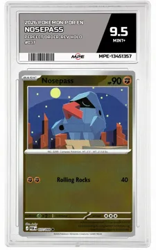 2026 POKEMON POR EN Perfect Order-REV HOLO #037 Nosepass MPE 9.5 MINT+ — graded card up for auction