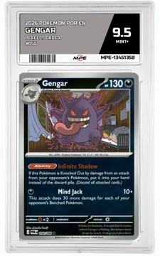 2026 POKEMON POR EN Perfect Order #050 Gengar MPE 9.5 MINT+ — graded card up for auction