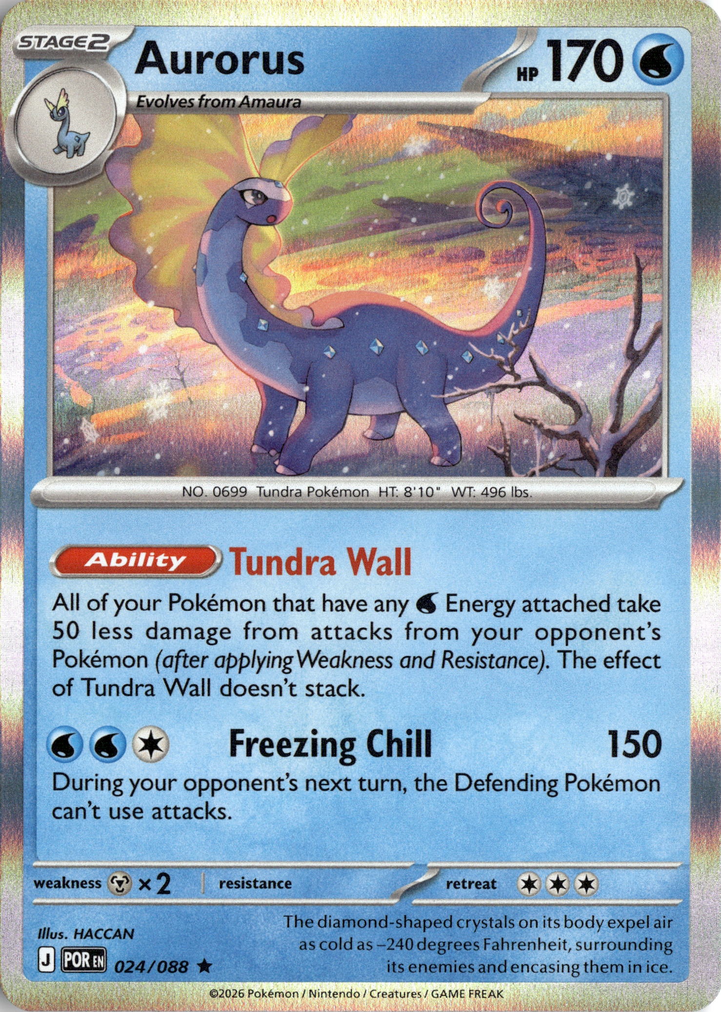 2026 Pokemon Por En Aurorus graded slab