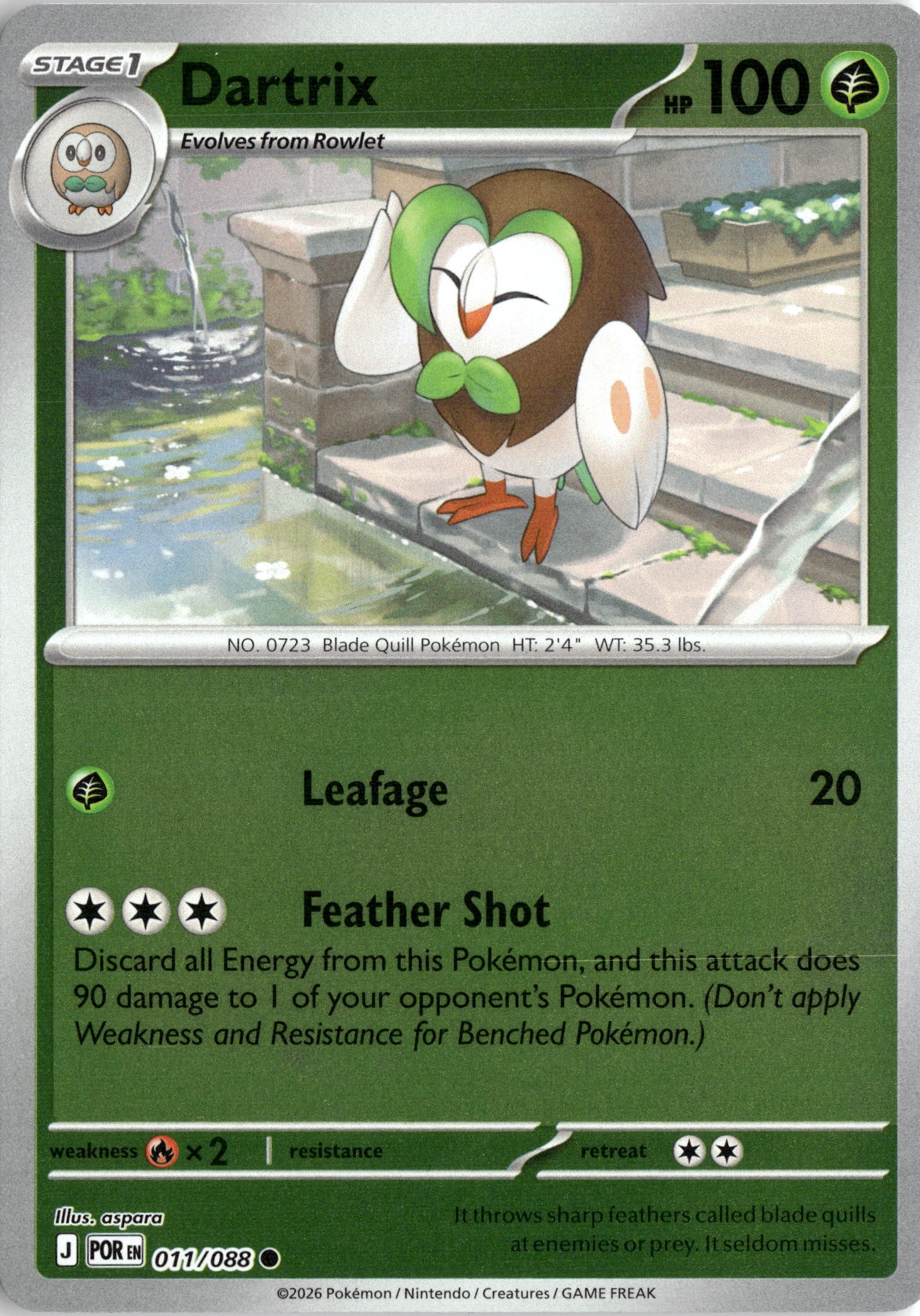 Dartrix graded slab