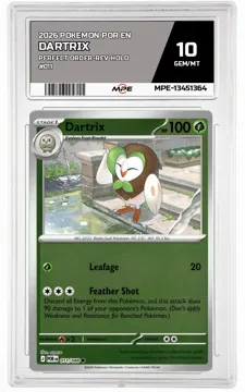 2026 POKEMON POR EN Perfect Order-REV HOLO #011 DARTRIX MPE 10 GEM/MT — graded card up for auction