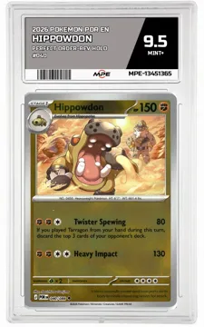 2026 POKEMON POR EN Perfect Order-REV HOLO #040 Hippowdon MPE 9.5 MINT+ — graded card up for auction