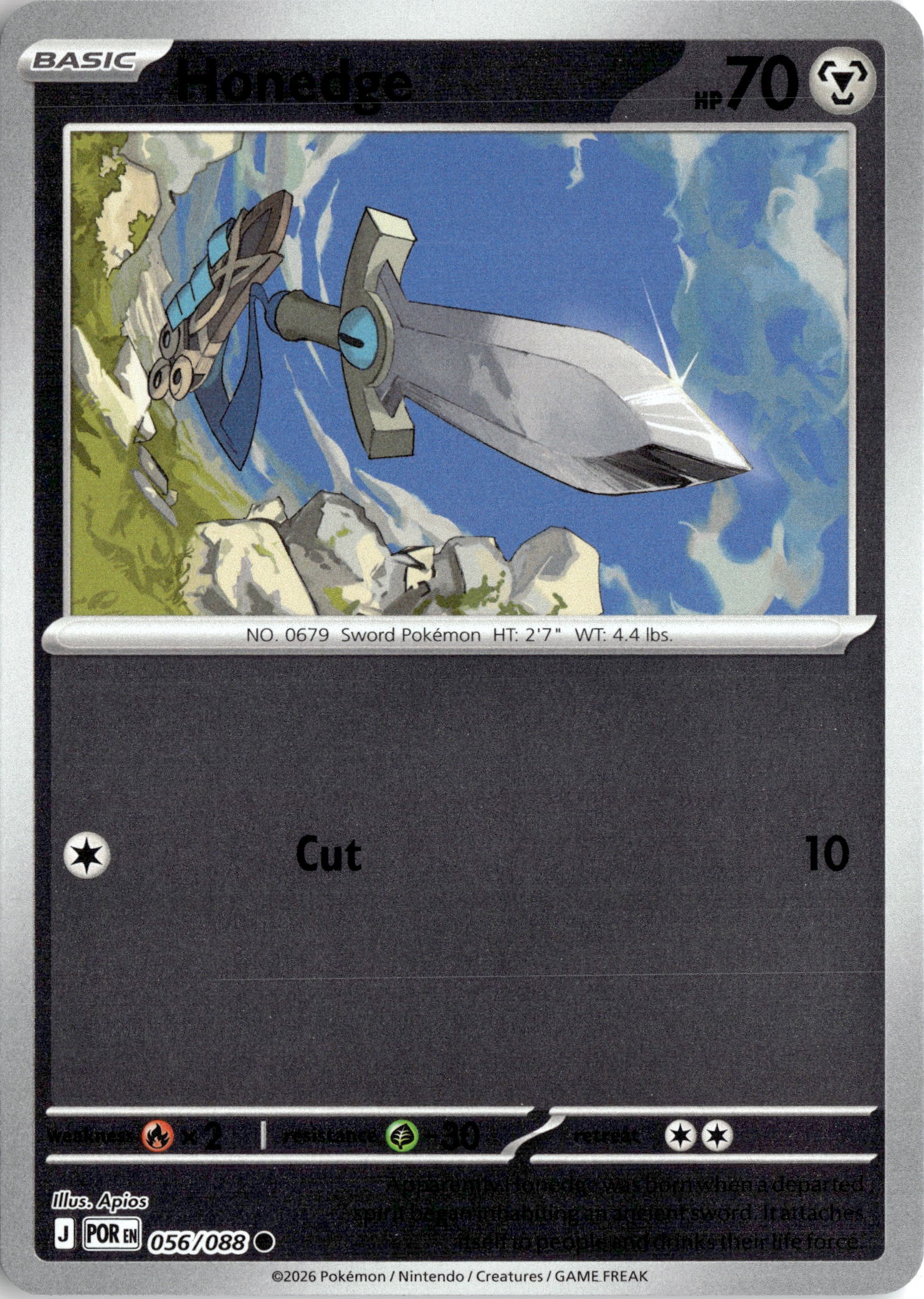 2026 Pokemon Por En Honedge graded slab