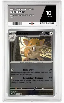 2026 POKEMON POR EN Perfect Order-REV HOLO #061 RATICATE MPE 10 GEM/MT — graded card up for auction
