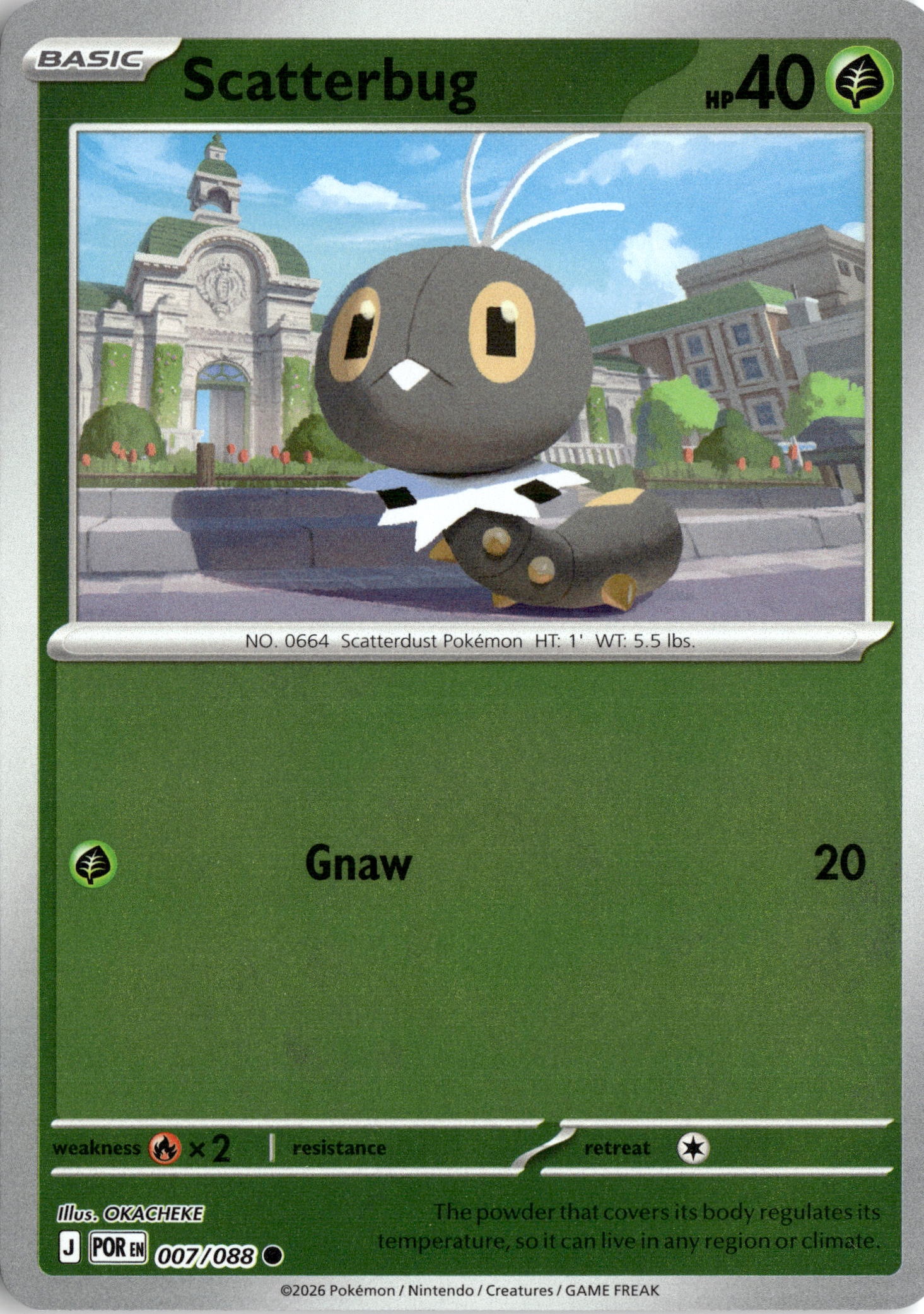 2026 Pokemon Por En Scatterbug graded slab
