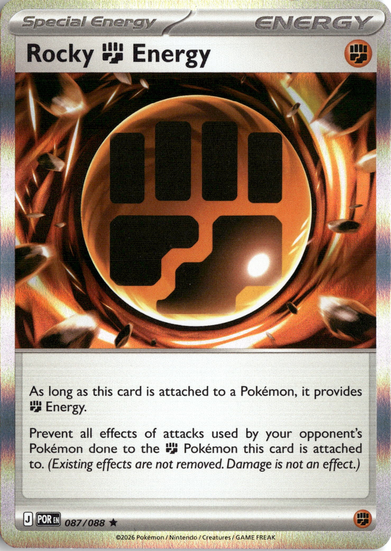 2026 Pokemon Por En Rocky Energy graded slab