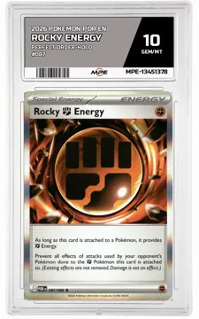 2026 POKEMON POR EN Perfect Order-HOLO #087 Rocky Energy MPE 10 GEM/MT — graded card up for auction