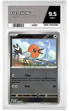 2026 POKEMON POR EN Perfect Order-REV HOLO #066 Fletchling MPE 9.5 MINT+ — graded card up for auction