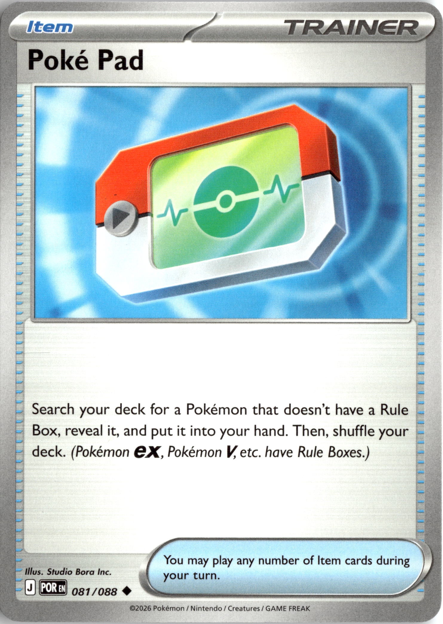 2026 Pokemon Por En Poké Pad graded slab