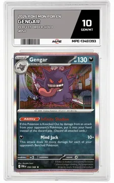 2026 POKEMON POR EN Perfect Order-HOLO #050 Gengar MPE 10 GEM/MT — graded card up for auction